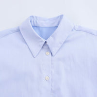 Lapel Single-breasted Simple Loose Shirt