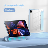 Transparent Magnetic Protective Case For IPad Pro With Pen Slot