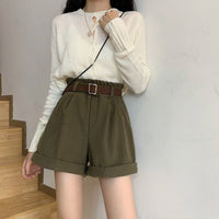 Women's Autumn Winter Corduroy Shorts  Loose Fit Pants