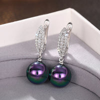 Magical Black Fashion Design Earrings With Zircon