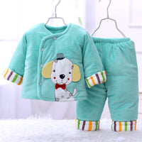 Baby Cotton Padded Coat Winter Thick Suede Cotton Jacket Quilted Two Newborn Winter Clothing