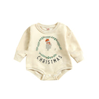 Boys And Girls Baby Christmas Letter Triangle Rompers