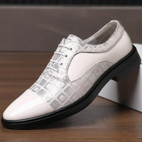 Men's Casual British-Style Korean-Style Pointed-Toe Leather Shoes