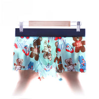 Summer Mid-waist Cartoon Printed Breathable Cute Panties Men's Boxer Briefs