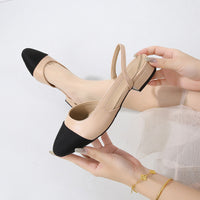 Hollow Color Matching Flat Heel Sandals Small Size Women's Shoes
