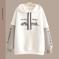 Spring Women's Clothing Student Hoodie Set Preppy-style Straight-leg Pants