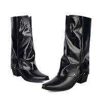 Retro Chunky-heeled Booties For Women