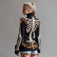 Womens 3D Digital Print Loose Crew-Neck Sweatshirt