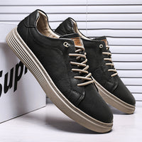 Men's Shoes Cowhide Board Shoes British Low-top