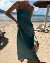Cotton-Linen Comfortable Vacation Dress For Women