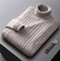 Men's Turtleneck Sweater Fleece-lined Thickened