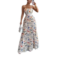 Elegant And Chic Printed Strap Dress For Women