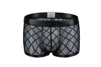 Tulle See-through Plaid Boxers For Men