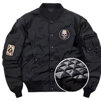 Oversize Loose Embroidered Overalls Flight Jacket