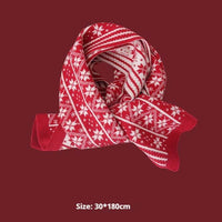 New Year Gift Red Lovers Wild Plaid Warm Wool Scarf