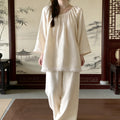 Spring Loungewear-style Pants That Can Be Worn Outside, Part Of A Matching Set