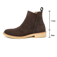 Men's mid-cut British Martin leather boots
