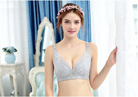 Ladies no steel ring lace plus size nursing bra