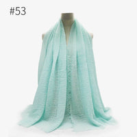 Bubble plain Scarf / cotton scarf fringes women soft solid hijab popular muffler shawls big Pashmina wrap hijab