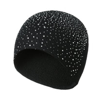 Women's Half-face Diamond Warm Knitted Hat Autumn And Winter European And American Outdoor Woolen Hat