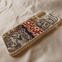Mobile Phone Case Graffiti Transparent Silicone