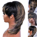 Dovetail Wolf Tail Human Hair Wig
