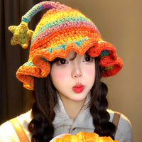 Dopamine Rainbow Star Elf Hat