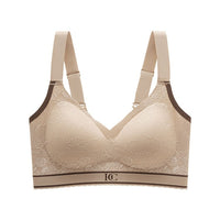 Fixed Shoulder Strap Lace Lingerie Bra