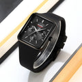 Multi Functional Square Silicone Waterproof Watch For Girls