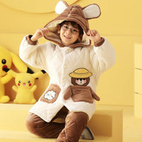 Children's Pajamas With Cotton Flannel In Winter