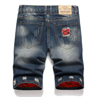 Hole Patch Jeans Men's Flanging