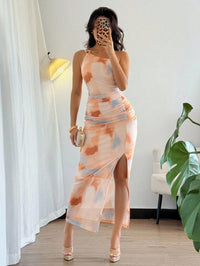 Casual Printed Split Dress