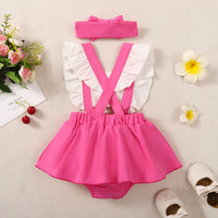 Summer Sleeveless Vest Letter Printing Siamese Split Skirt