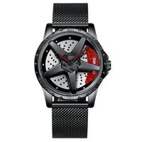 Motorcycle Engine Brake Caliper Watch For Men, Car Wheel Hub Dial