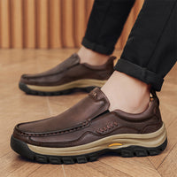 Mens British-style Casual Leather Shoes For Outdoor Hiking