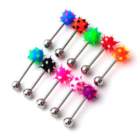 Hairy Ball Stainless Steel Tongue Pin