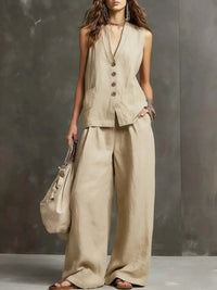 Seasonal Laid-back Linen Suit