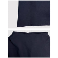 Solid-color High-neck One-sided Ruched Sleeveless Dress