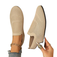 Flyknit Womens Shoes Flat-Soled Breathable Casual