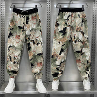Personality Printed Pants Thin Drape Breathable Casual Pants
