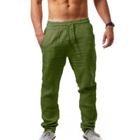 European And American Summer Men'S Linen Loose Casual Sports Trousers