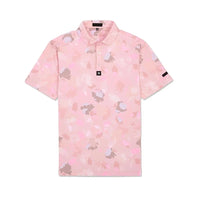 Men's Golf Polo Shirt Printed Sports T-shirt Table Tennis Feather Tennis Suit Quick-drying Top