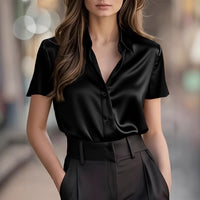 Commuter-style High-end Draping Professional Blouse Top