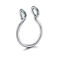 Stainless Steel U-shaped Nose Ring Simple Style Non-perforated Nose Studs