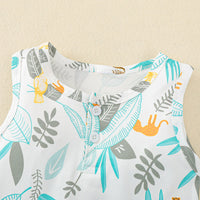 Short Sleeveless Cropped Romper
