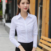 Figure-flattering Lapel-neck Slightly Stretchy Base-layer Shirt