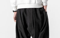 Male Plus Size Chubby Drawstring Leg Tied Lantern Pants