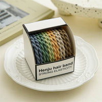 Summer Highly Elastic Rubber Band Women's Hair Rope Headdress Simple Woven Headband Durable