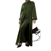 Middle Eastern Turkish Elegant Dress And Cardigan Set