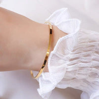 Titanium Steel Non-fading Polished Circular Bracelet